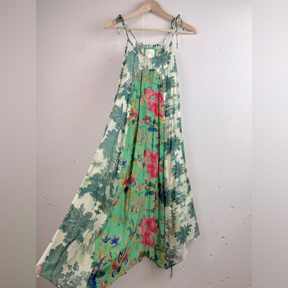 Anthropologie Maeve Santee Boho Tropical Midi Swing Dress - Picture 6 of 8